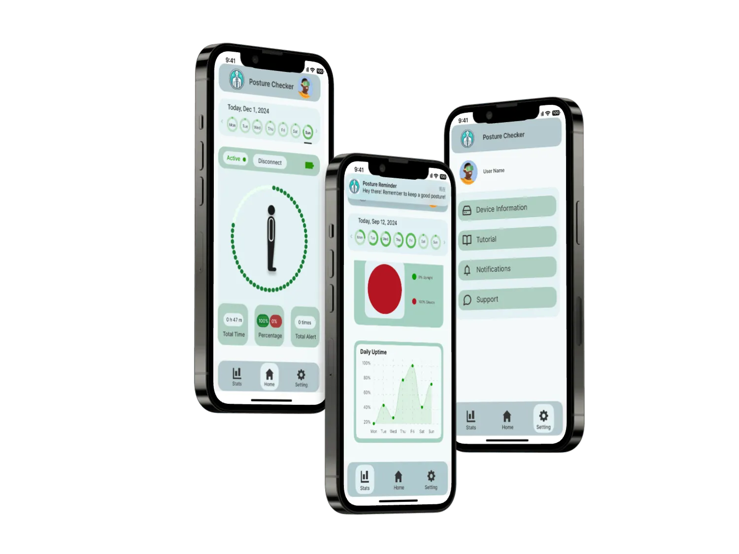 Posture Checker app interface